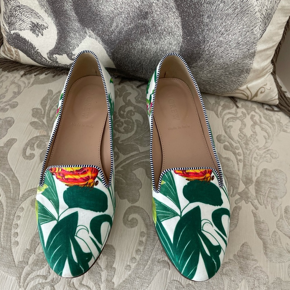 J. Crew Loafers with glitter heel in Ratti®